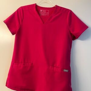 Figs Hot Pink Short Sleeve Tee XXS P and Joggers Xs/ P
